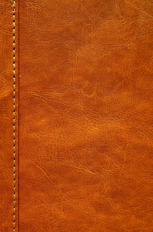 Pull-Up Cowhide Leather - Whiskey genuine leather texture